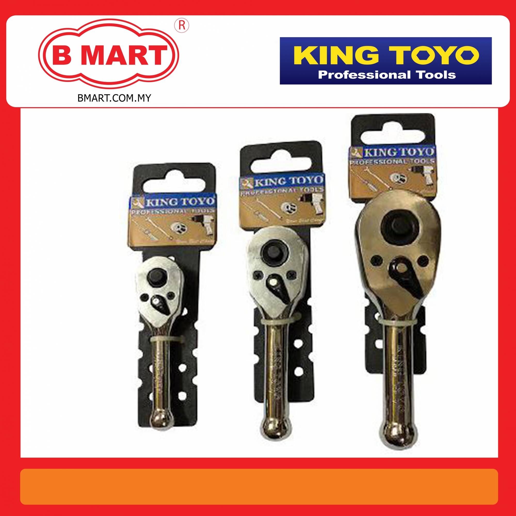 KING TOYO STUBBY RATCHET HANDLE 1/4'' / 3/8'' /1/2''
