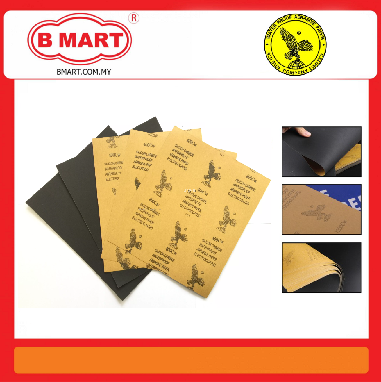 HIGH QUALITY EAGLE SANDPAPER WATERPROOF ABRASIVE SAND PAPER