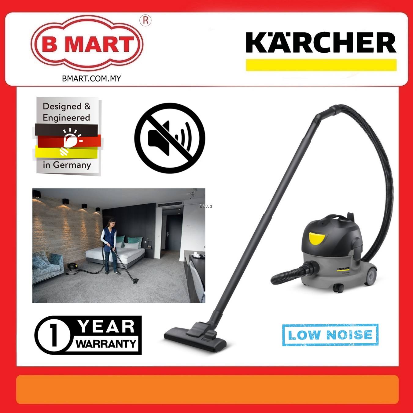 Karcher T8/1 Classic Dry Vacuum Cleaner T 8/1 1600W